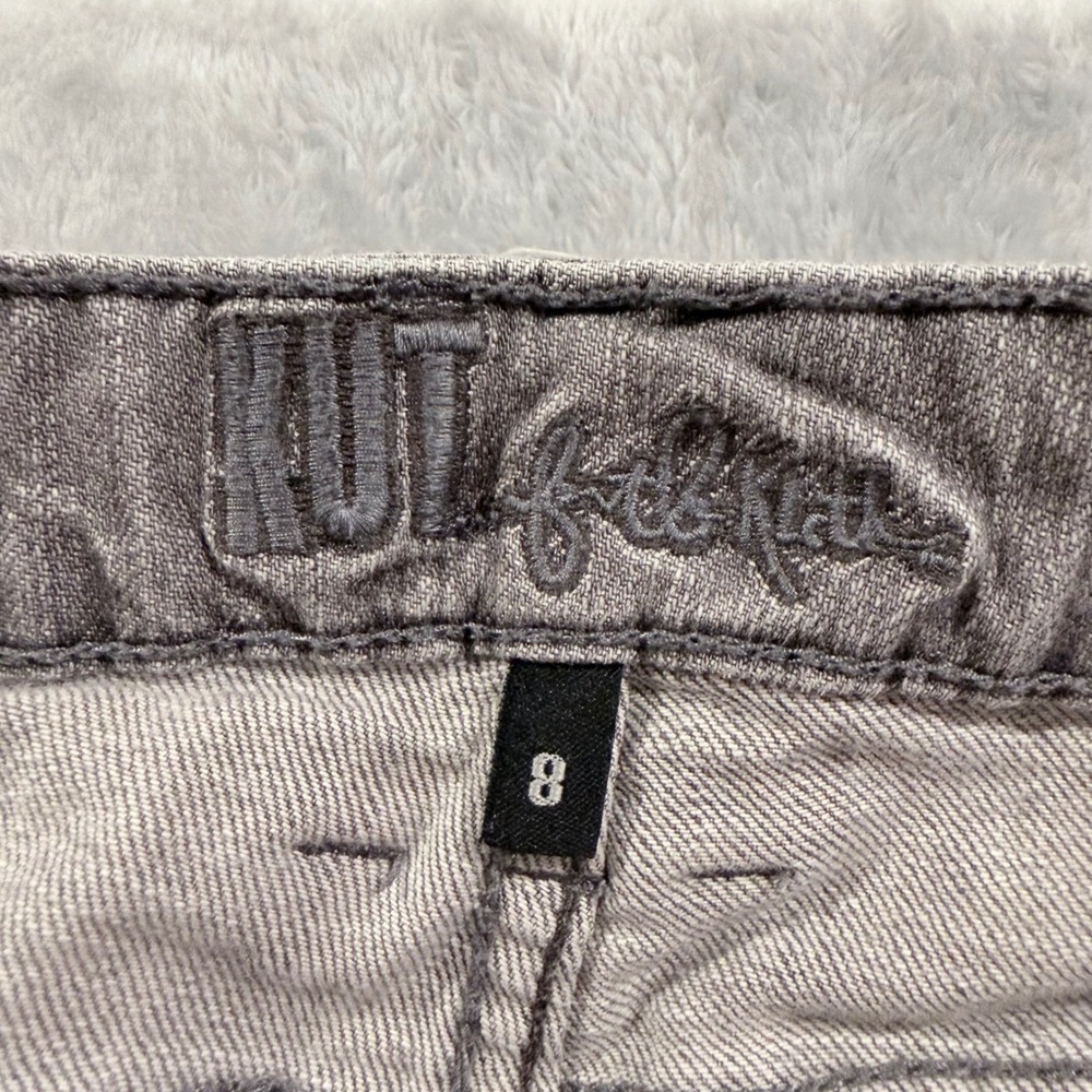 KUT from the Kloth Diana Skinny Jeans Gray Faded Stretch Denim KP488MA4 Womens 8 - Picture 3 of 8